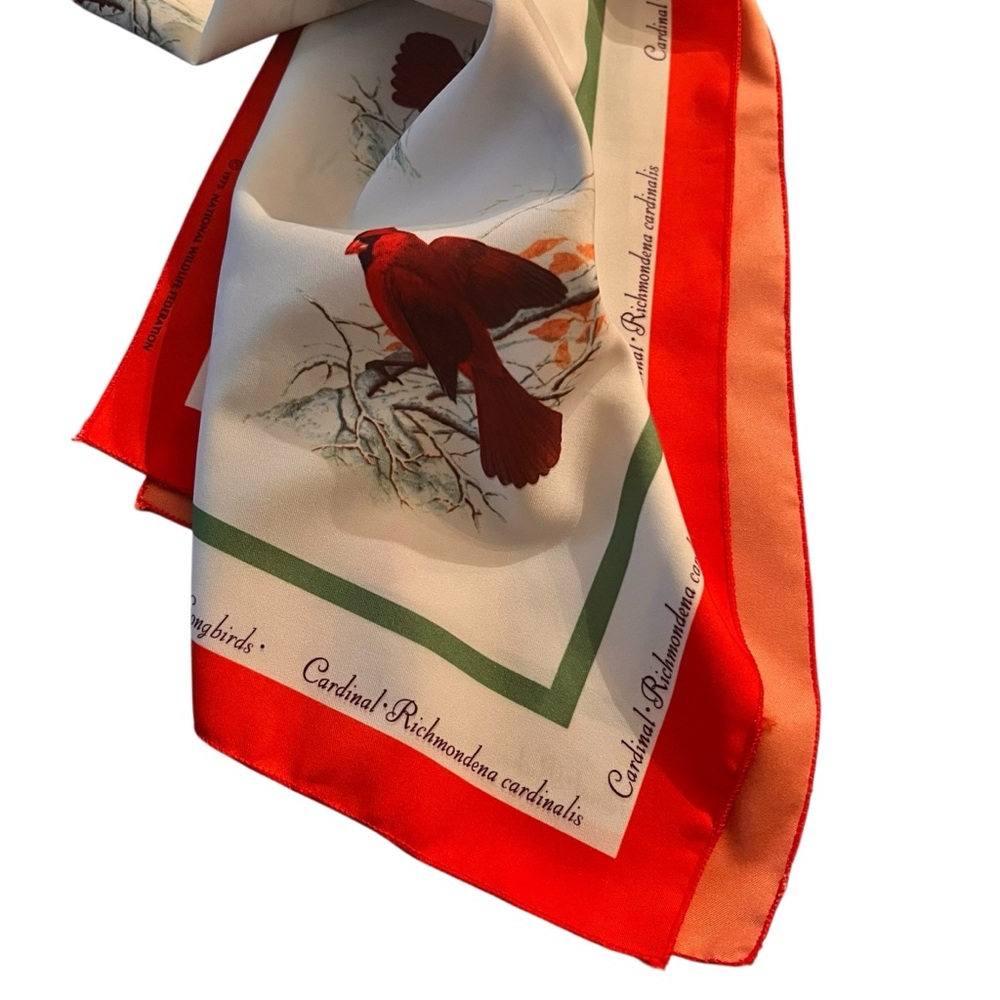 Cardinal Print Scarf 13”X 40”